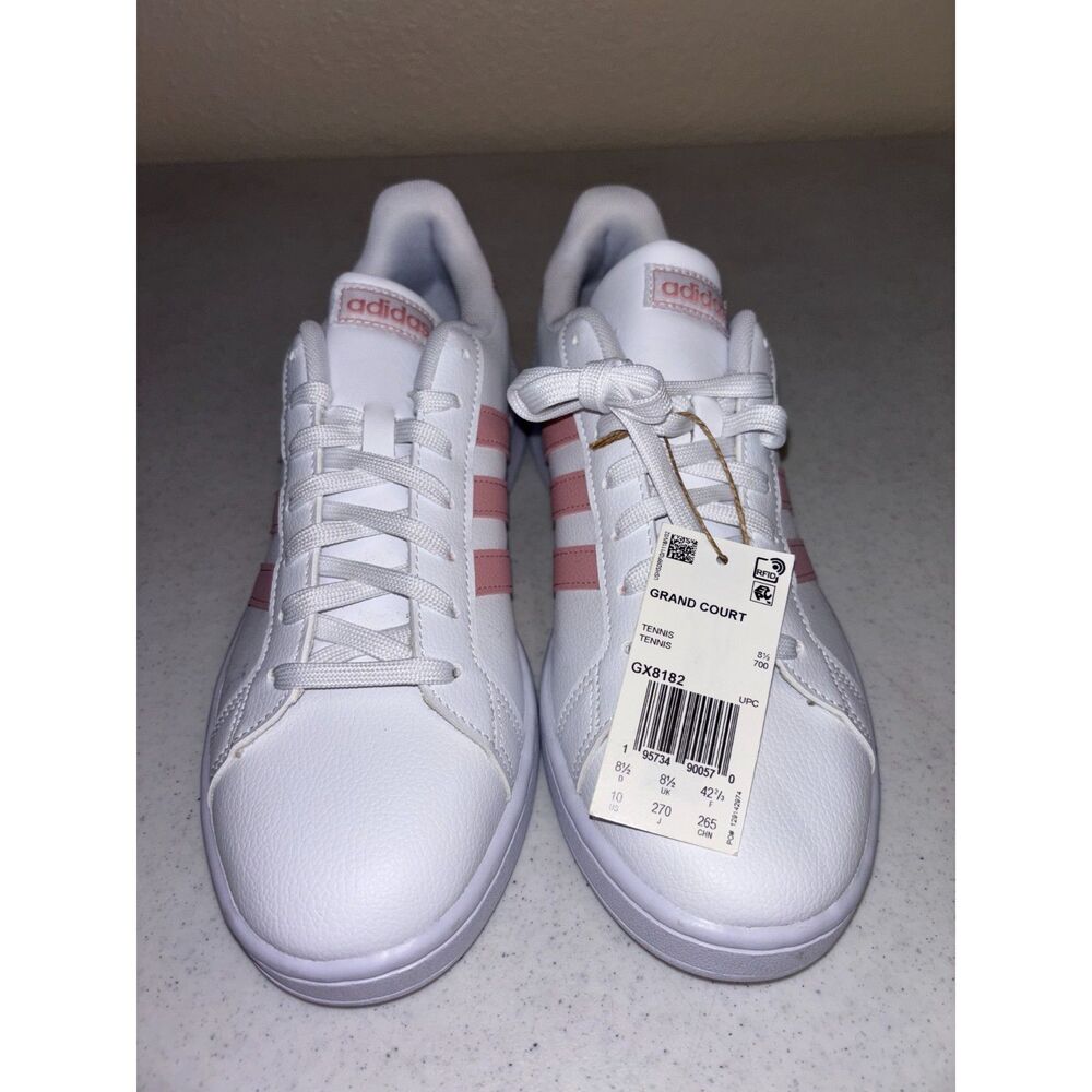 Adidas Grand Court Women’s Sneaker White Wonder Mauve Pink Size 10 – New w/ Tags - Picture 6 of 6